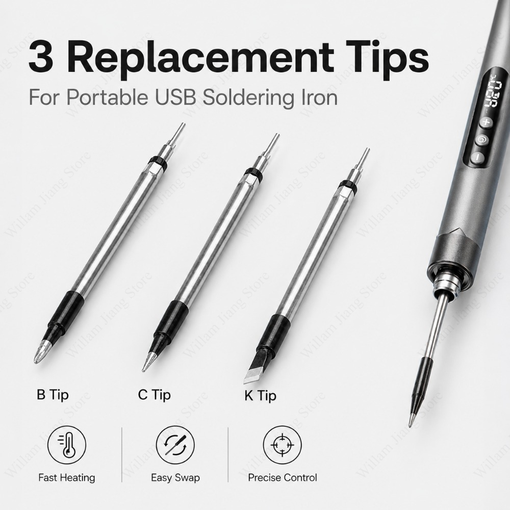 Flux Pen Electronics - 1/3 PCS USB Soldering Iron Replacement