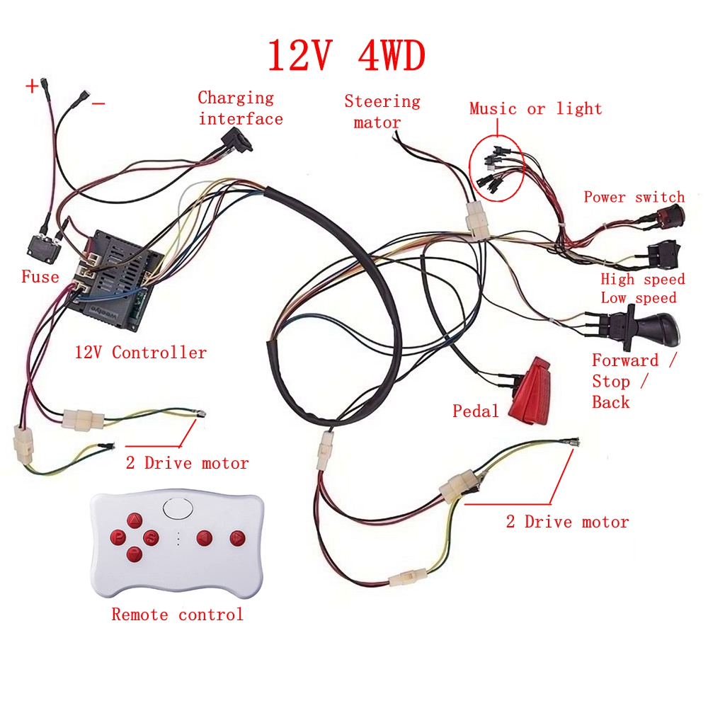 Diy Electronics Button - Trẻ Em Xe Ô Tô Điện