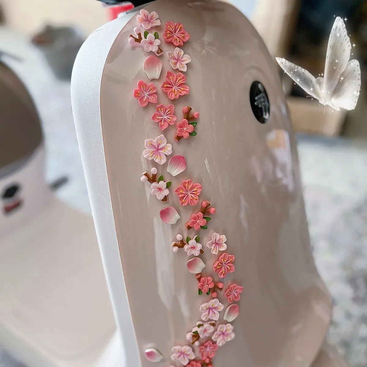 Peach Blossom Car Decal DIY 3D - đánh giá và giá Diy Electric Car