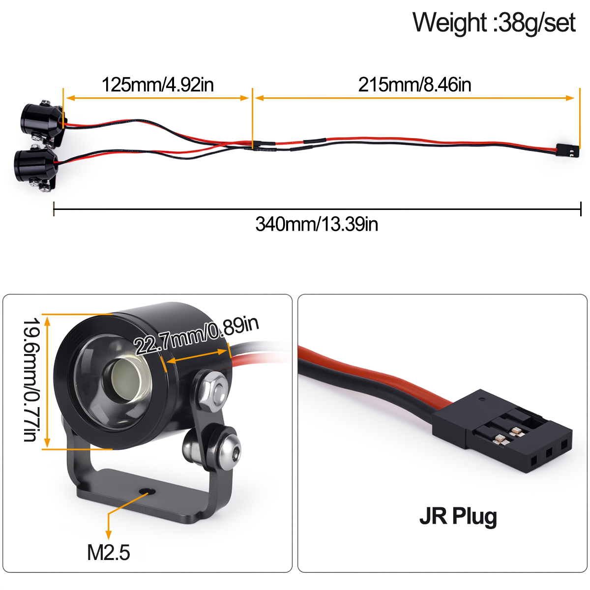 RC Car LED Light Headlight Spo - đánh giá và giá Diy Electric Car