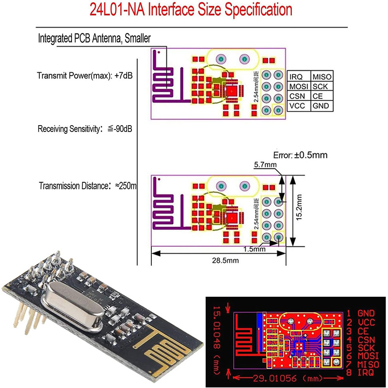 NRF24L01+ 2.4G wireless data t - đánh giá và giá Nrf24L01 Module Wireless
