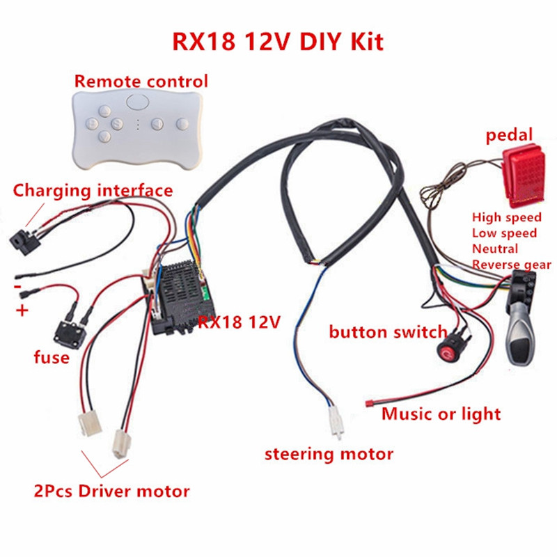 Trẻ Em Xe Ô Tô Điện DIY Sửa Đổ - đánh giá và giá Diy Electronics Button