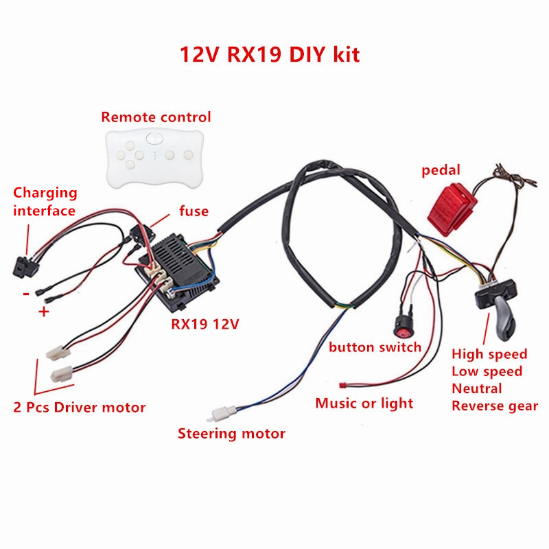 Trẻ Em Xe Ô Tô Điện DIY Sửa Đổ - đánh giá và giá Diy Electronics Button