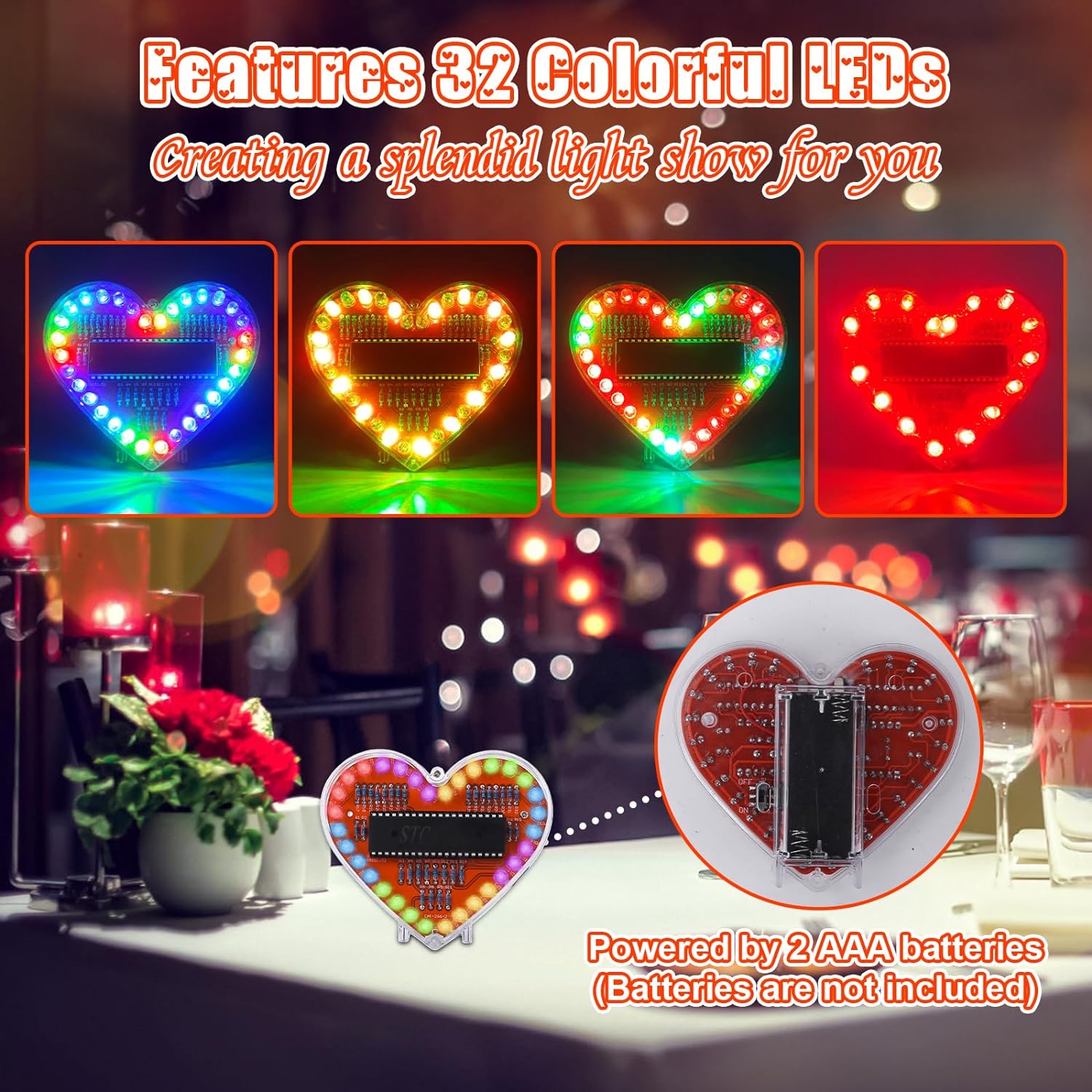 DIY Electronic Kit Heart Shape - đánh giá và giá Diy Electronics Projects For Students