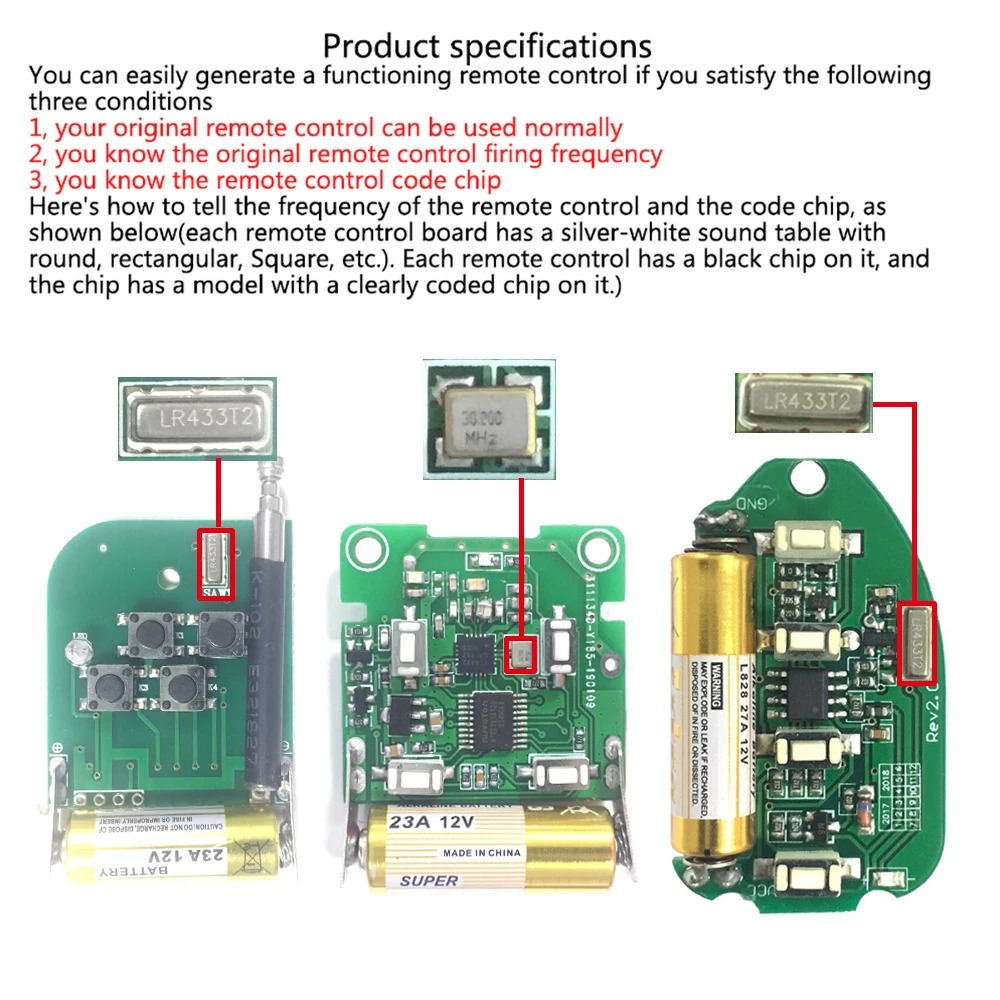433Mhz RF Remote Control On Of - đánh giá và giá Diy Electronics Button