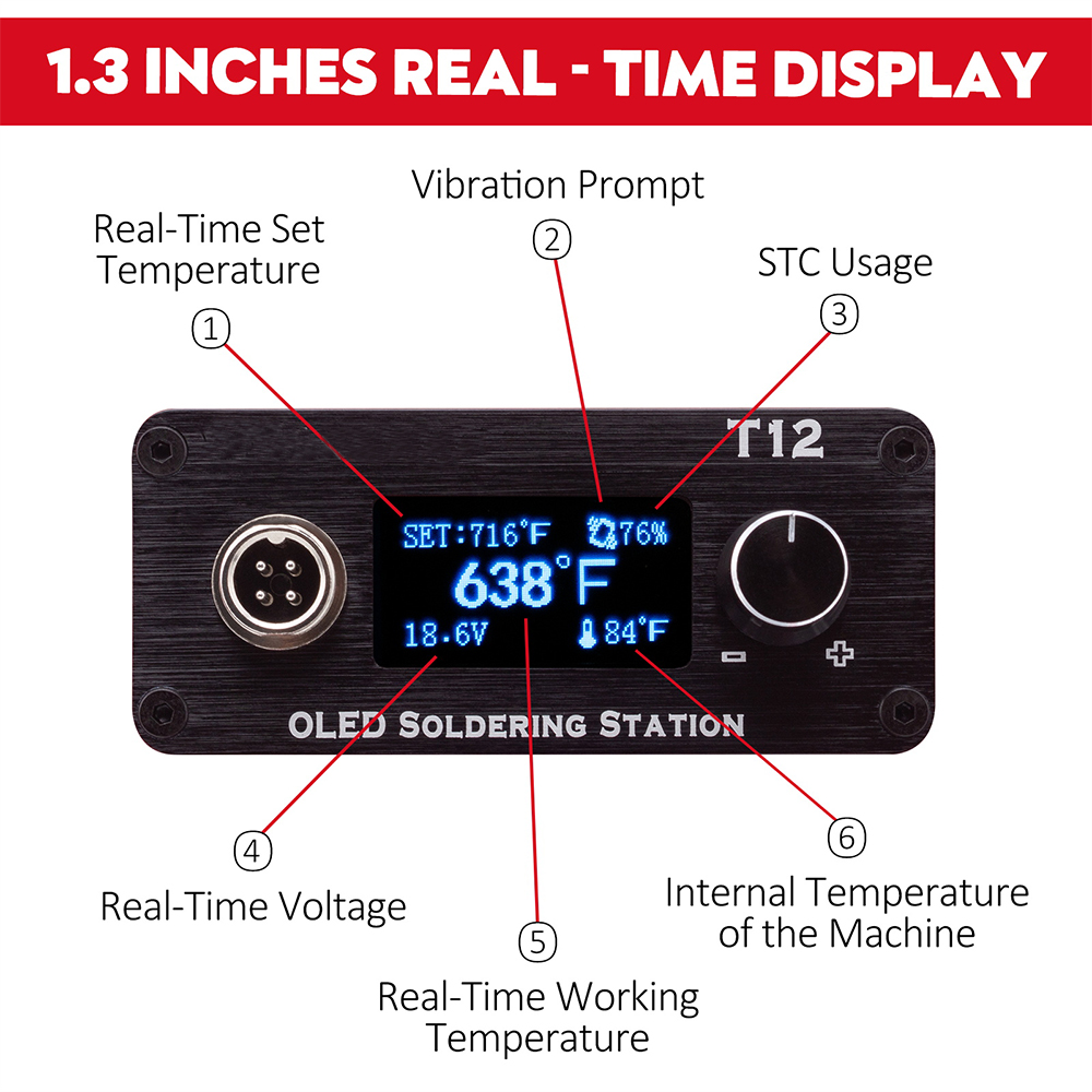 OLED T12 Soldering Iron Statio - đánh giá và giá Useful Diy Electronics