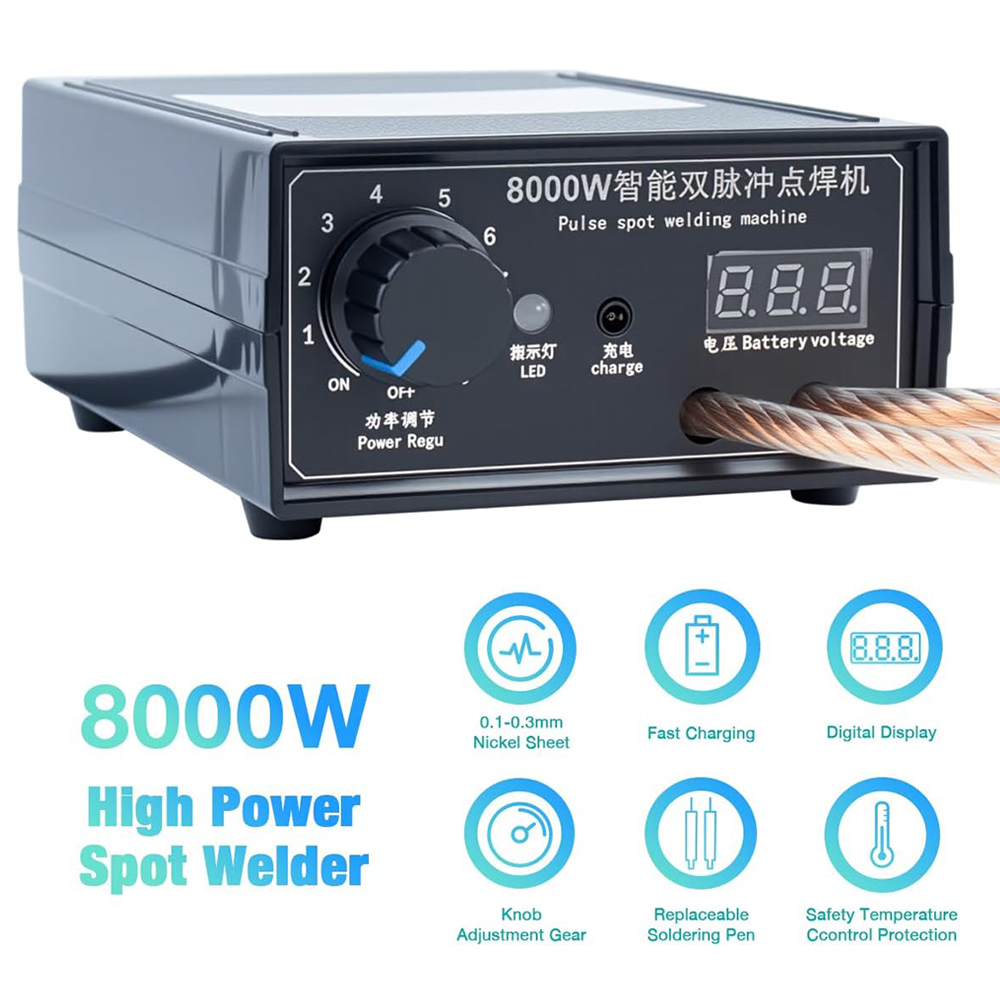 8000W Handheld Battery Spot We - đánh giá và giá Diy Electronics Spot Welder