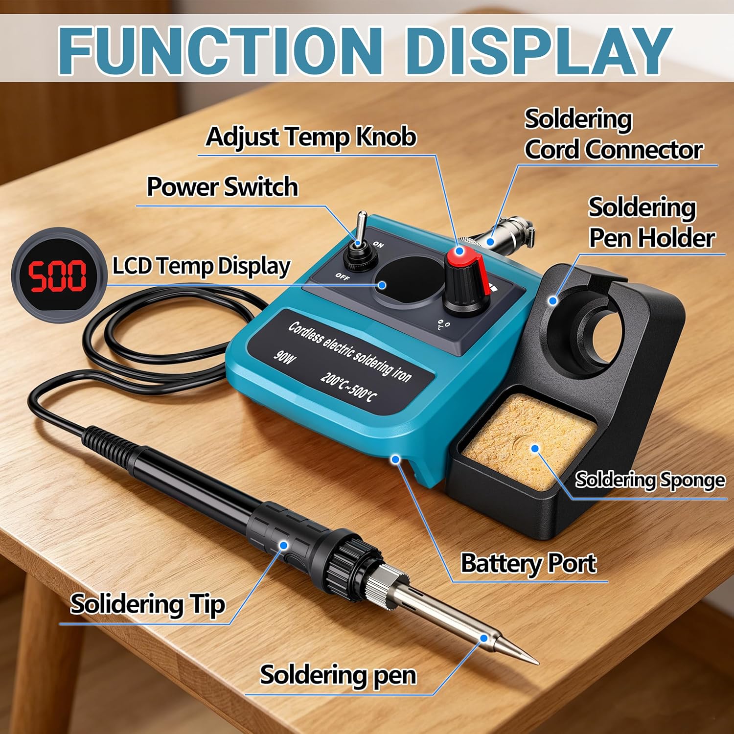 90W LED Digital Cordless Solde - đánh giá và giá Useful Diy Electronics