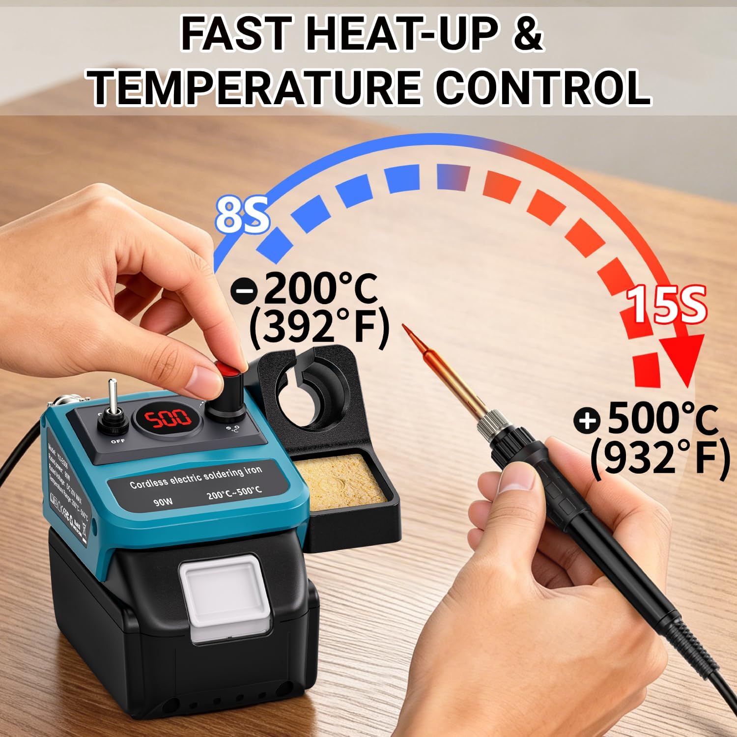 90W LED Digital Cordless Solde - đánh giá và giá Useful Diy Electronics