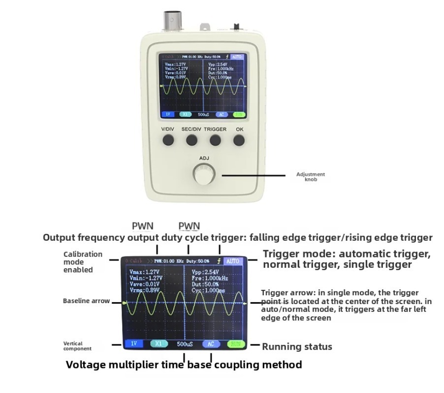 Digital Oscilloscope DIY Assem - đánh giá và giá Learn Diy Electronics