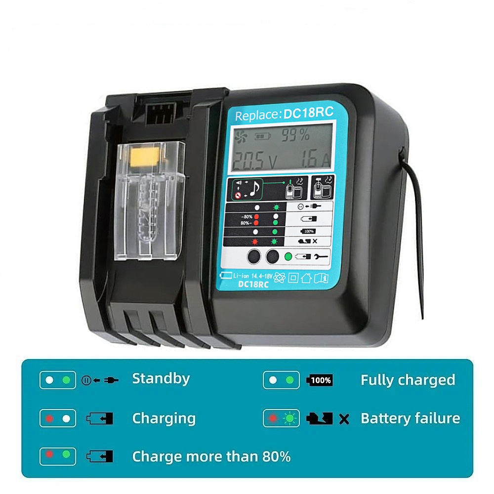 DC18RC Fast Charging with Fan  - đánh giá và giá Makita Drill Hp1640