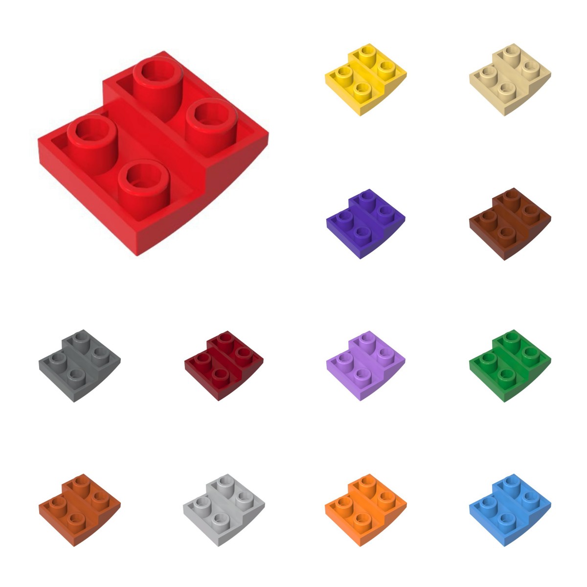 50pcs 32803 Curved 2 x 2 x 2/3 - đánh giá và giá Diy Lego Electronics